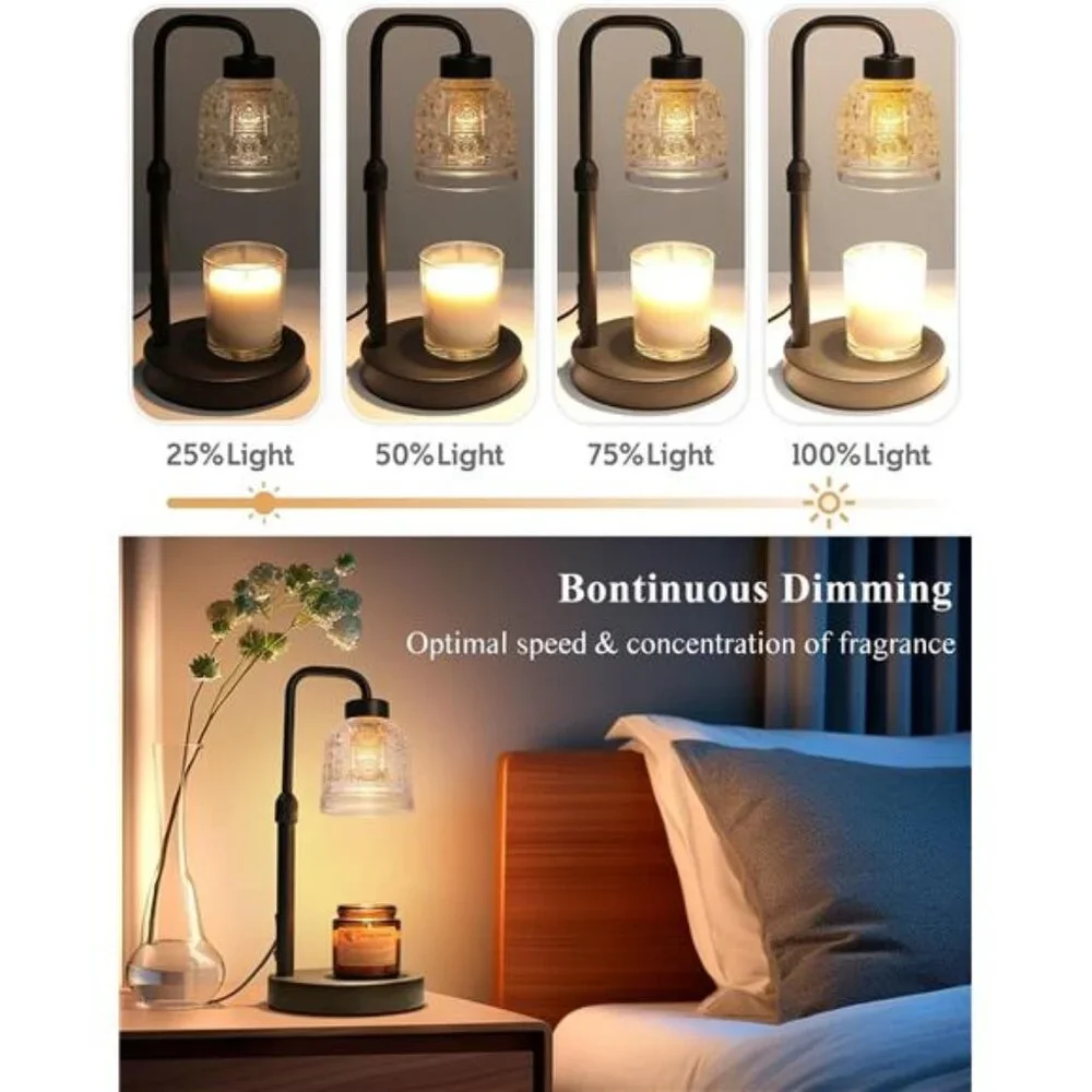 Candle Warmer Lamp with Timer Dimmable, Adjustable Lamp Candle Warmer, Birthday